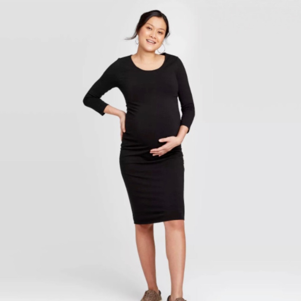 Maternity T-Shirt 3/4 Sleeve Midi Dress | Women’s Size L 🤰🏻